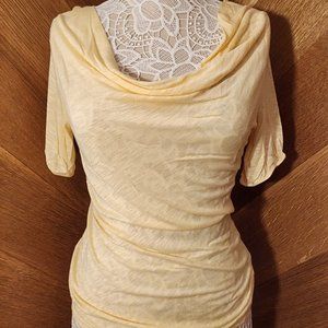 The Limited Yellow Drop Neck Top - Sz M